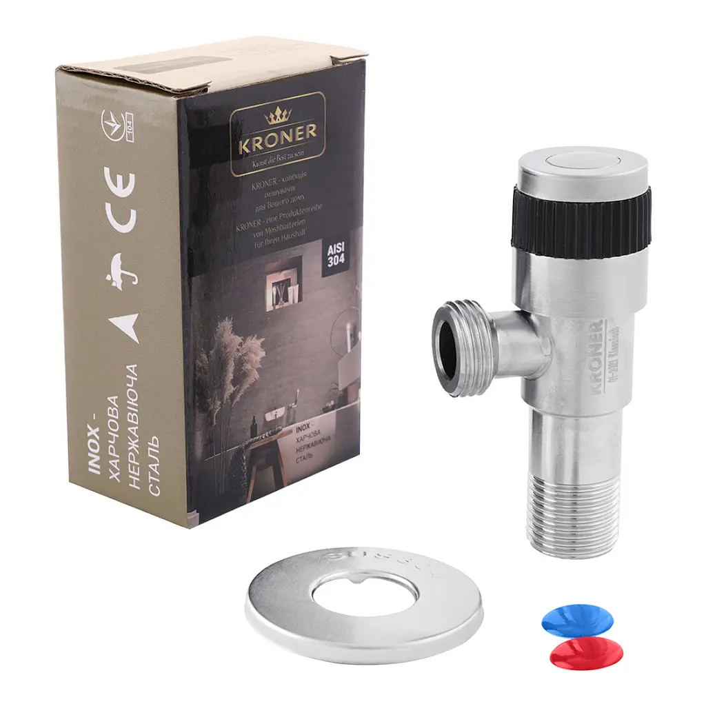 Кран приладовий Kroner KRP Edelstahl Klassisch - ESG100 1/2"х1/2" ЗЗ (CV022973) - фото 4