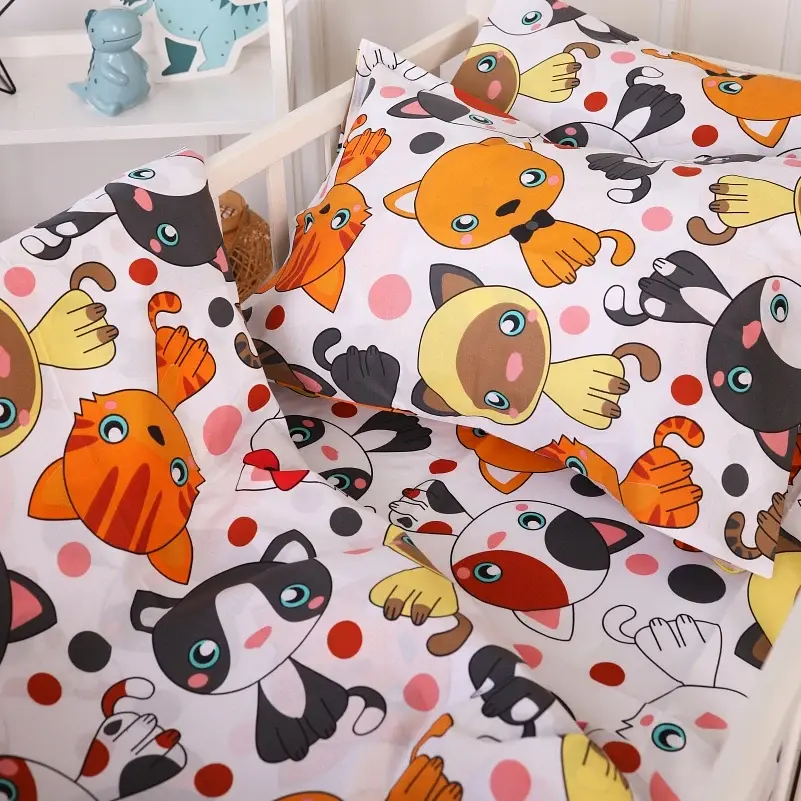 Пододеяльник MirSon Бязь Kids Time 20-0035 Colored kittens 110х140 см (2200009639319) - фото 6