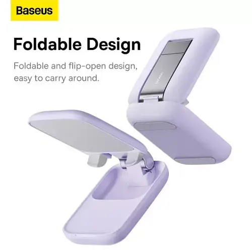 Підставка для ґаджетів Baseus Seashell Series Folding Phone B10551500511-00 Purple - фото 2