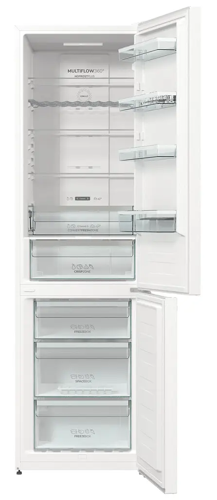 Холодильник Gorenje NRK6202AW4 200х60х60см 2 двери 235(96) л А++ Total NF белый (NRK6202AW4) - фото 4