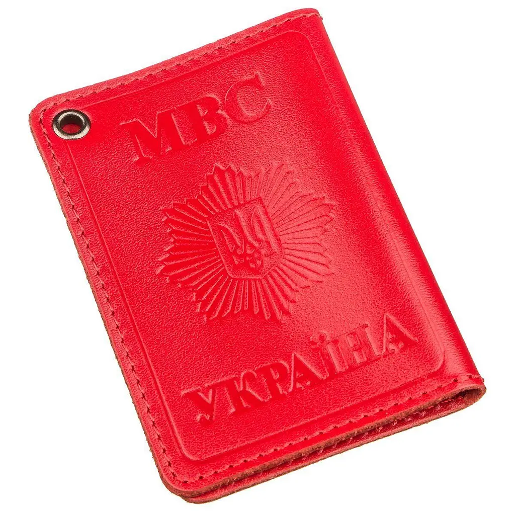 Компактна обкладинка на документи МВС України SHVIGEL 13978 червоний - фото 4