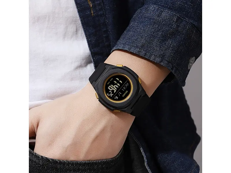 Чоловічий наручний годинник 2023BKGD-BK Black-Gold Black Skmei acs0030383 - фото 4
