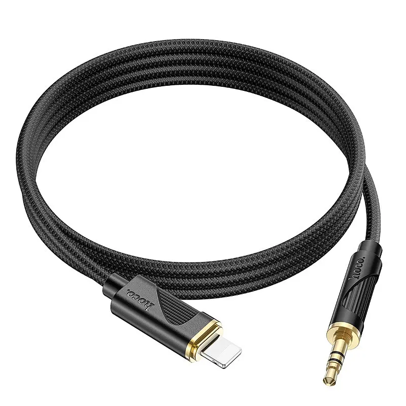 Аудiокабель HOCO UPA30 Friend digital audio conversion cable iP чорний - фото 3