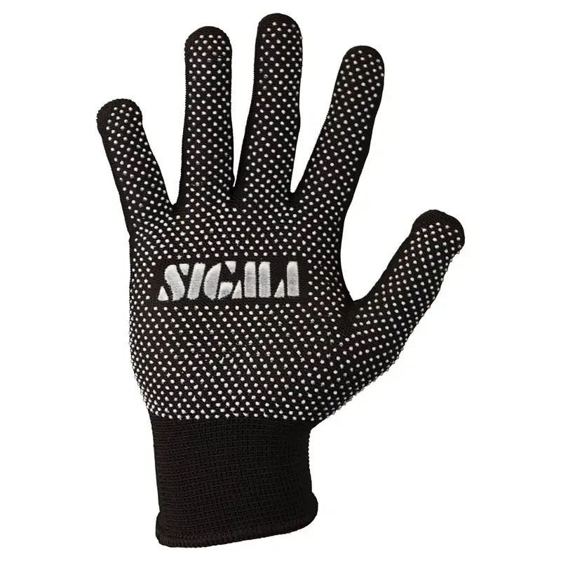 Рукавички трикотажні з точковим ПВХ покриттям р8 Мікроточка (чорні) SIGMA (9442931) - фото 2