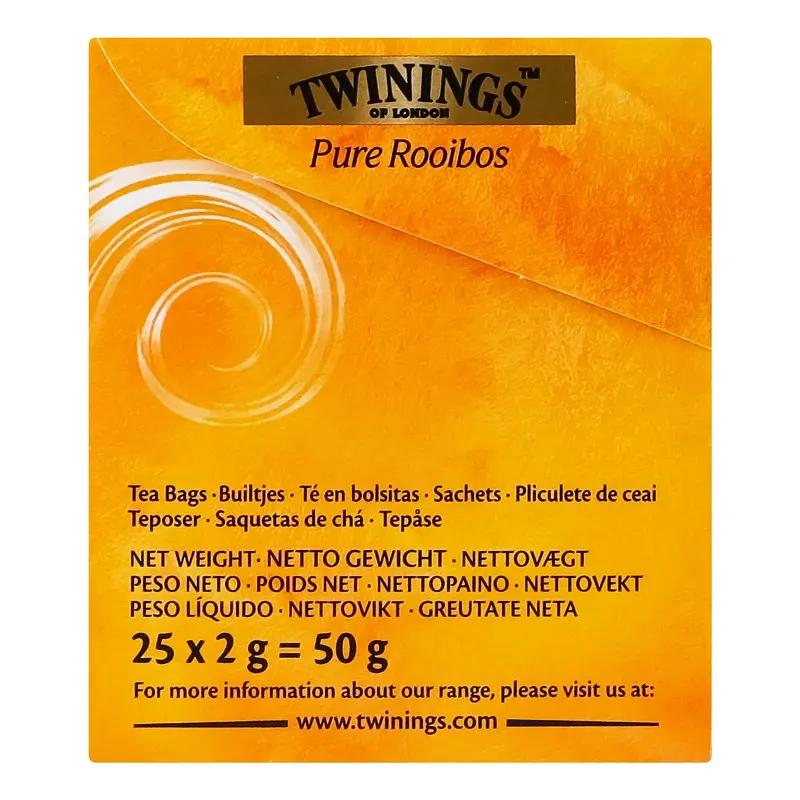 Чай Twinings Pure Rooibos в пакетиках (25 шт. х 2 г)  - фото 4