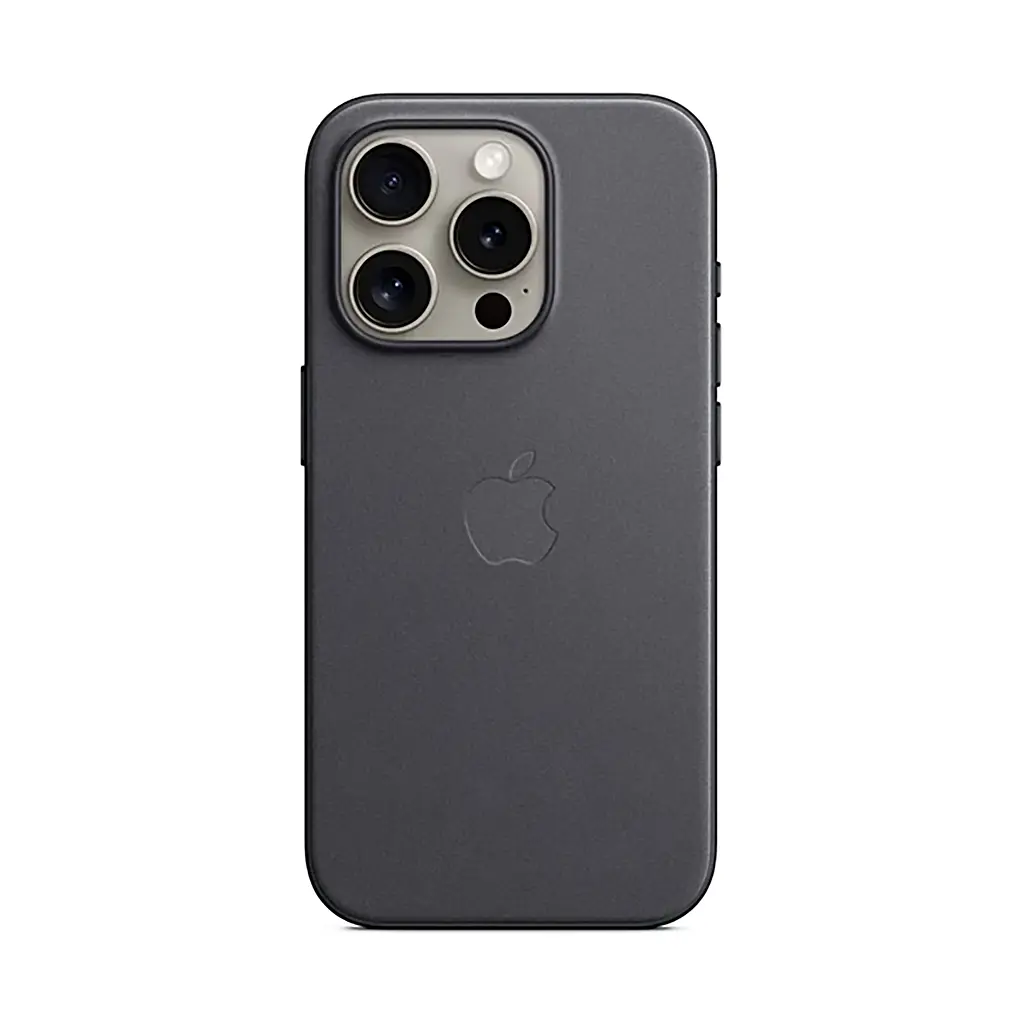 Чехол для Apple iPhone 15 Pro, FineWoven Case with MagSafe, черный, защитная накладка из материала FineWoven, противоударный, для iPhone, защита всего корпуса, поддержка беспроводной зарядки и MagSafe, (ARM71982) - фото 4
