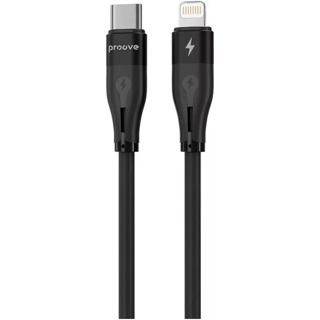 Кабель Proove Soft Silicone USB-C to Lightning 27W 1m Black (CCSO27002101) [130629] - фото 2
