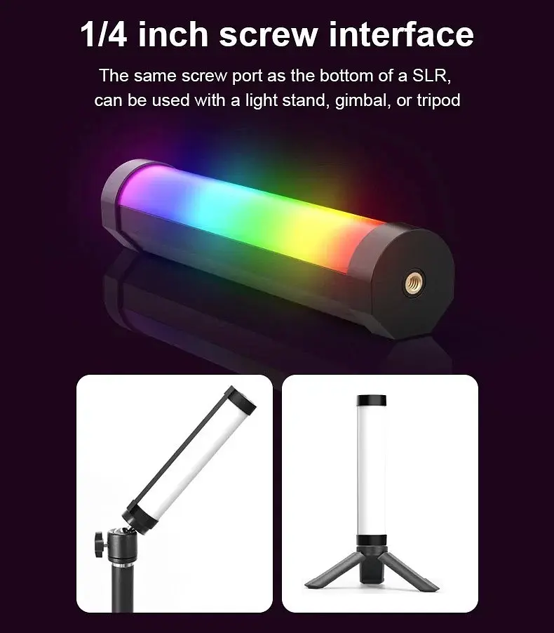 Світлодіодний світильник - підсвітка геймерська Luxceo V8 Portable RGB Video Light Gamer Lamp акб 2000mAh - фото 6