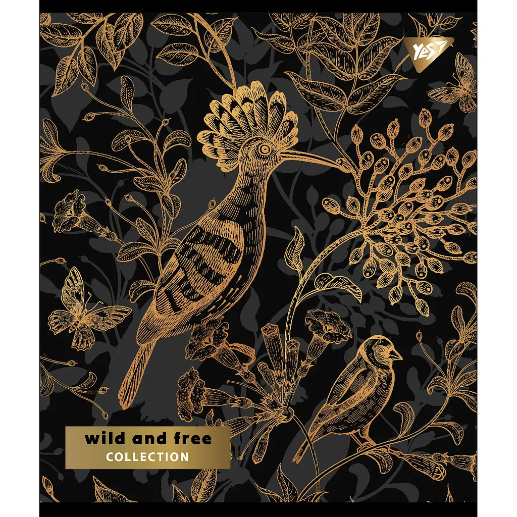 Набір зошитів Yes Wild and free Pantone Gold А5 в клітинку 96 аркушів 5 шт. (766902) - фото 4
