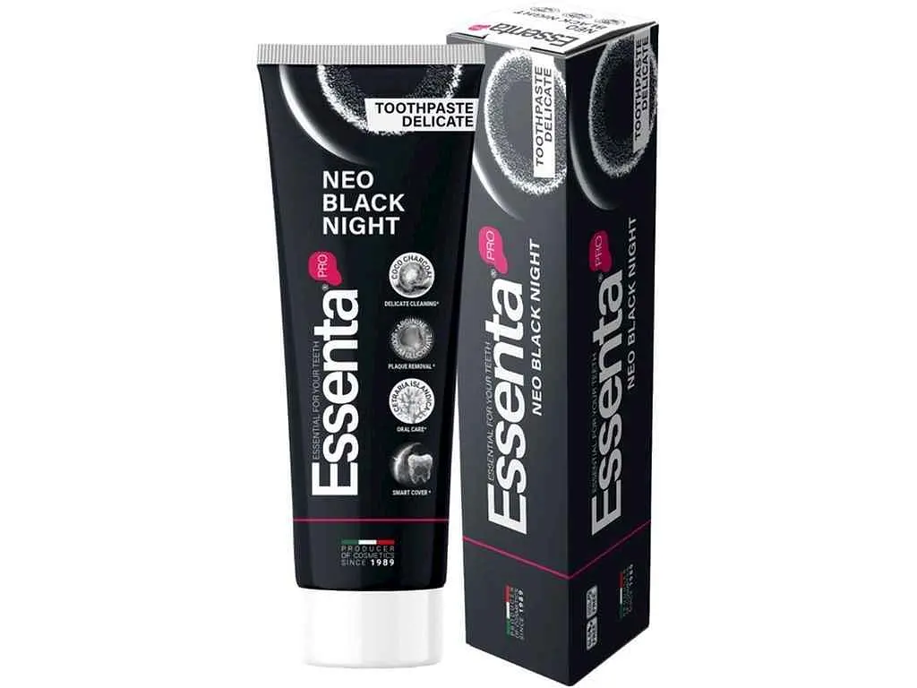 Зубна паста ESSENTA PRO 75 мл Neo Black Night