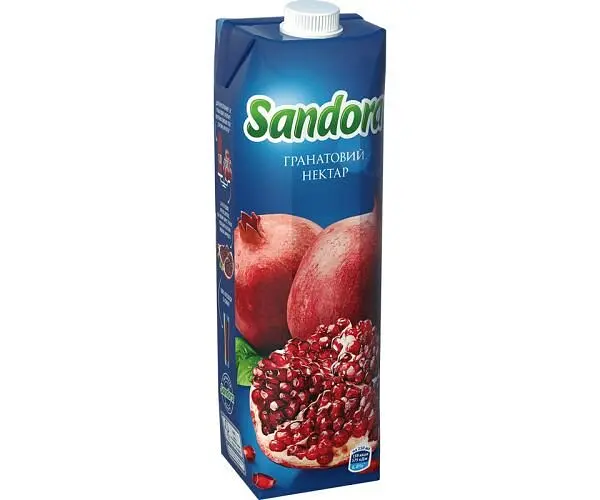 Sandora, 0,95 л, Нектар Гранатовий натуральний Сандора - фото 2