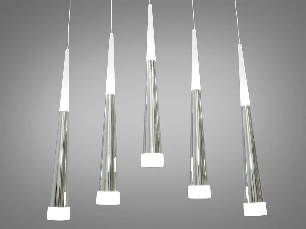 Люстра стельова LED Diasha 3002/5HR, 18W, 4100K, хром, для високих стель, сучасний стиль - фото 3
