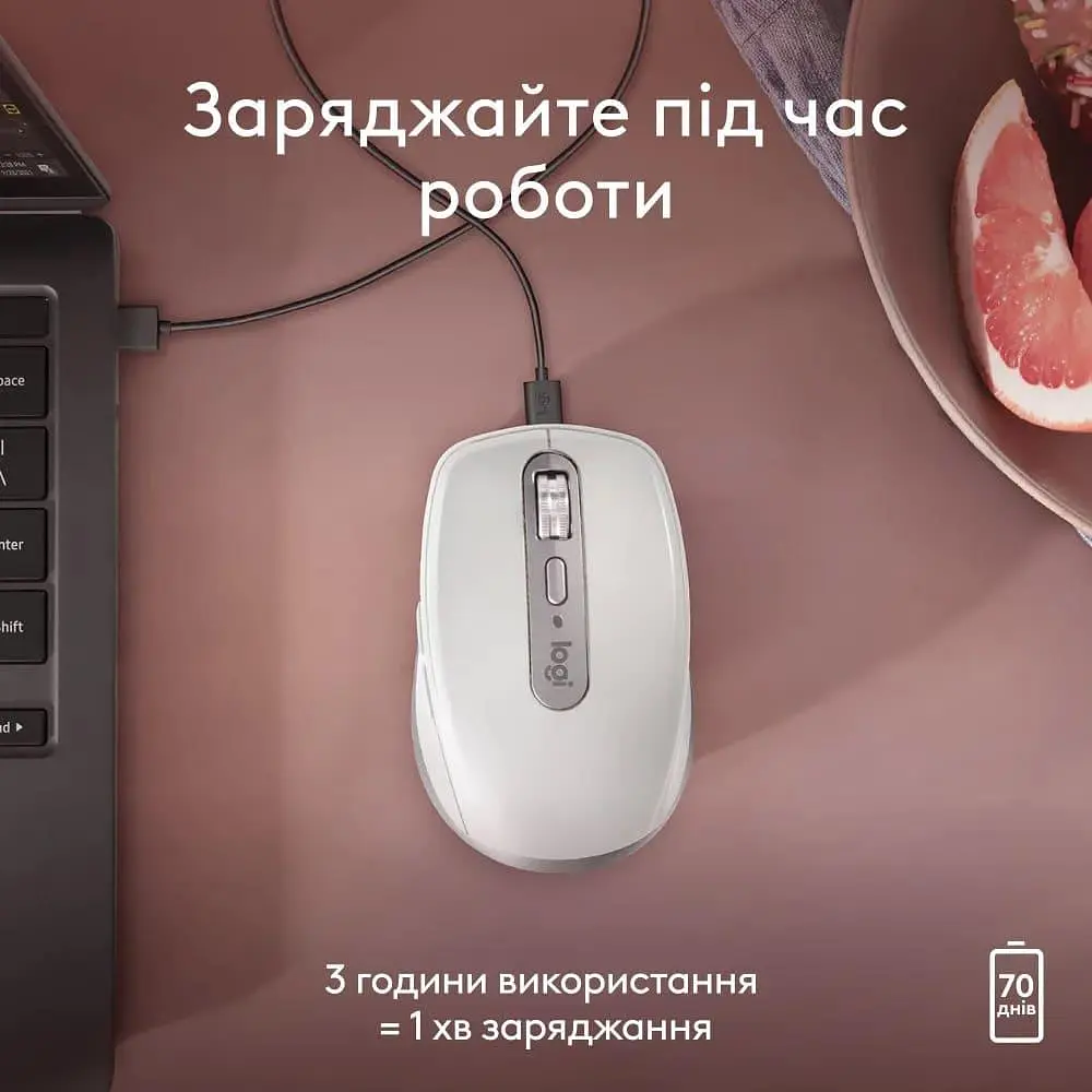 Бездротова миша Logitech MX Anywhere 3S for Mac Light Grey (910-006946) - фото 14