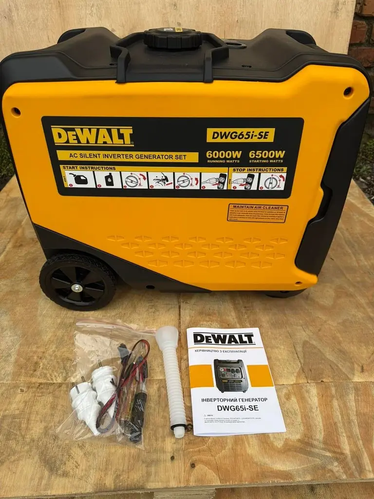 Інверторний бензиновий генератор-валіза з колесами DeWalt DWG65i-SE (6,0 -6.5 кВт) + електростартер - фото 3