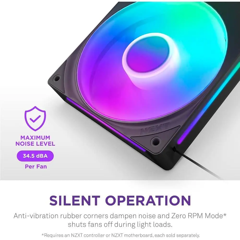 Вентилятор NZXT F280 RGB Core Black (RF-U28HF-B1) - фото 12