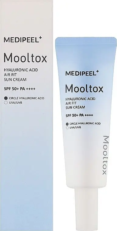 Сонцезахисний крем для обличчя Medi Peel Hyaluronic Acid Mooltox Air Fit Sun Cream SPF 50+ PA++++ 50 мл