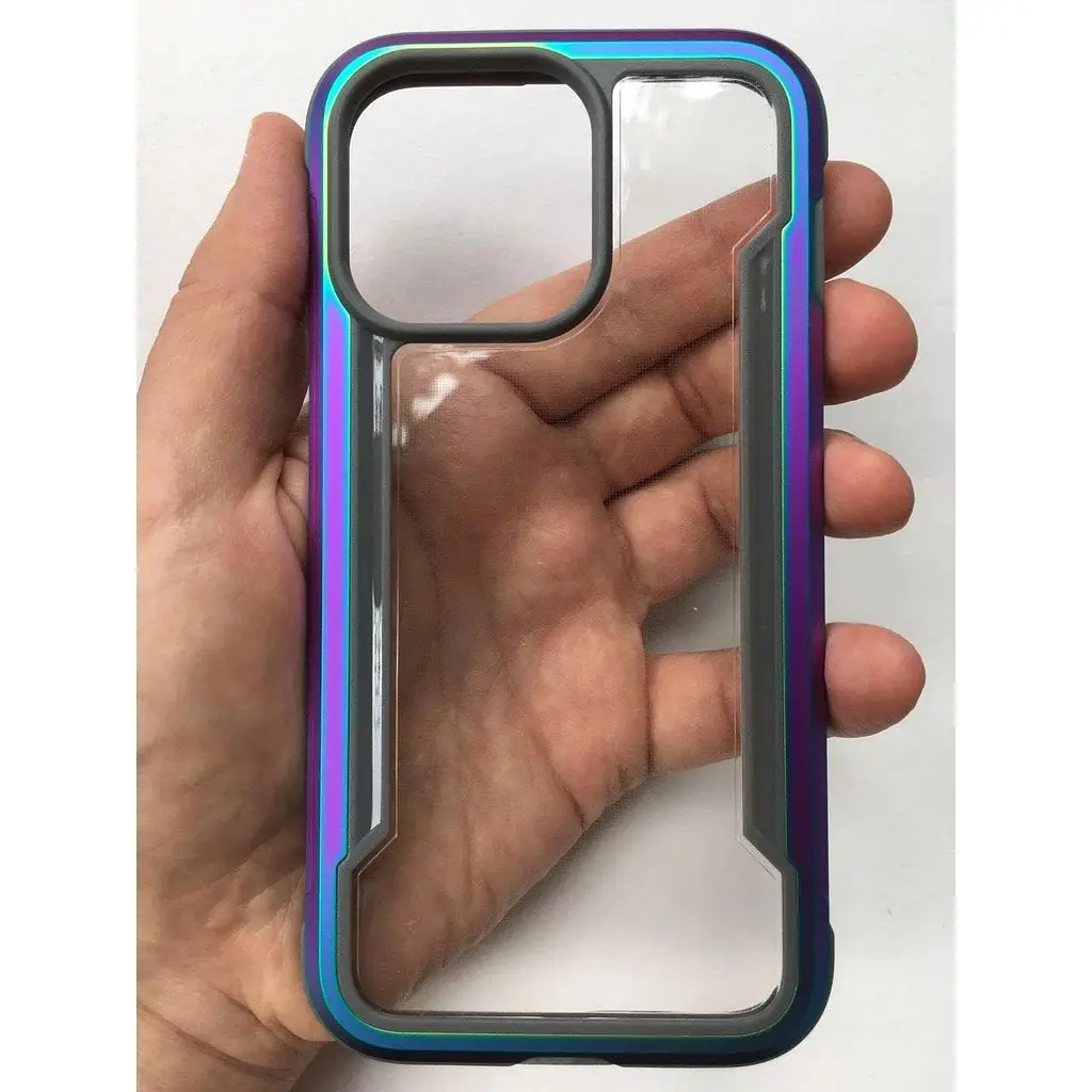 Оригинальный противоударный чехол X-Doria Raptic Shield Pro iPhone 13 Pro (6.1") Blue прозрачный - фото 3