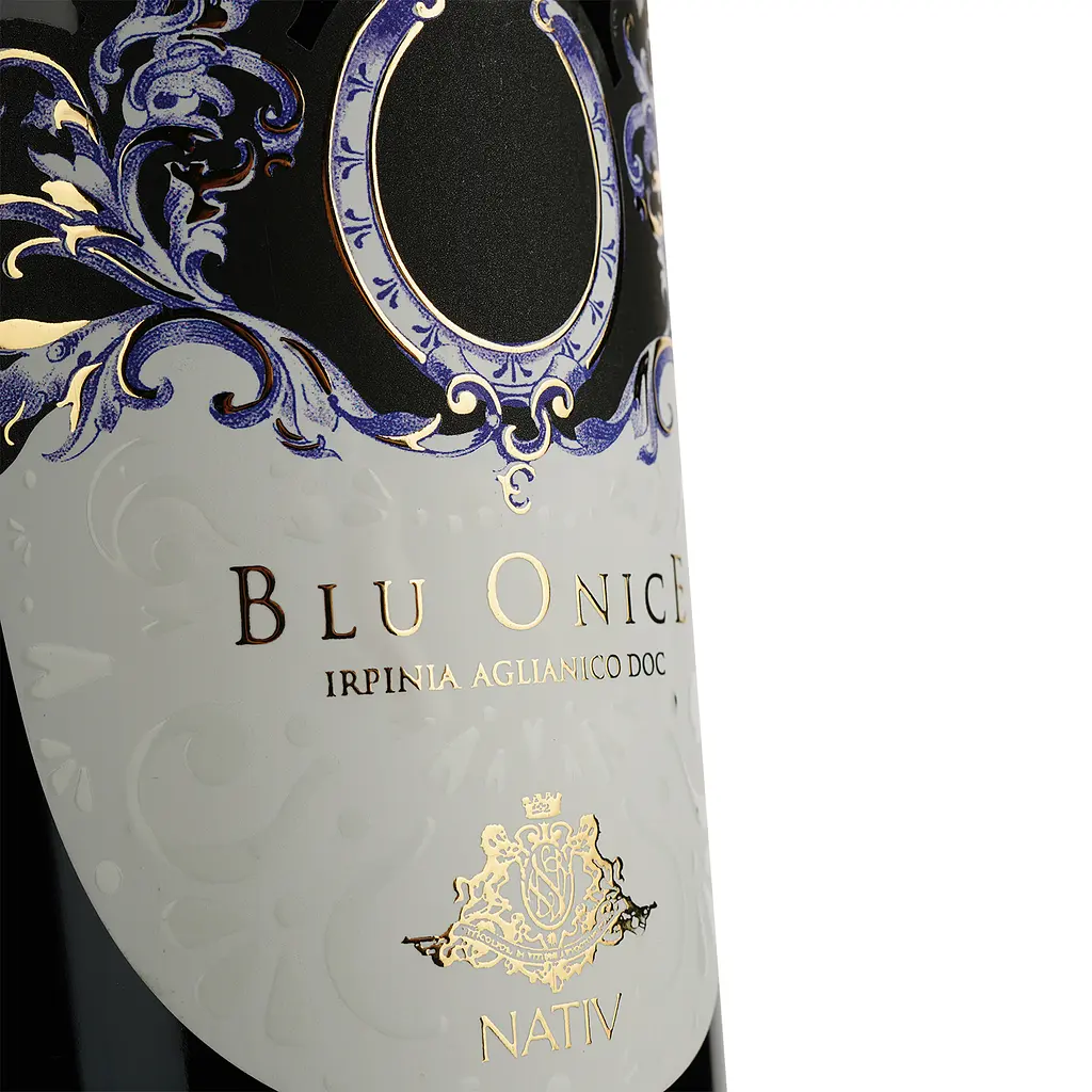 Вино Blu Onice Irpinia Aglianico Nativ, красное, сухое, 14,5%, 0,75 л - фото 3