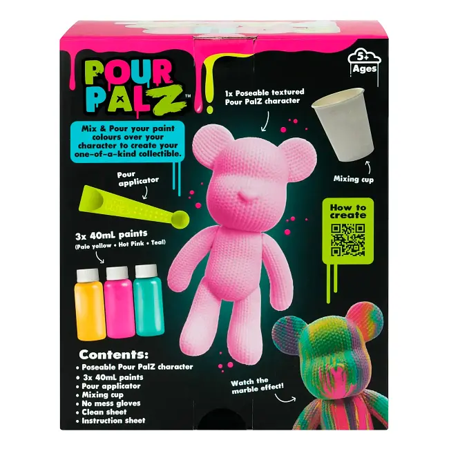 Набір для творчості ToyMonster Pour Palz Флюїд Арт Ведмедик Небесна блакить S4 В'язані дива (FC-G0004B) - фото 5