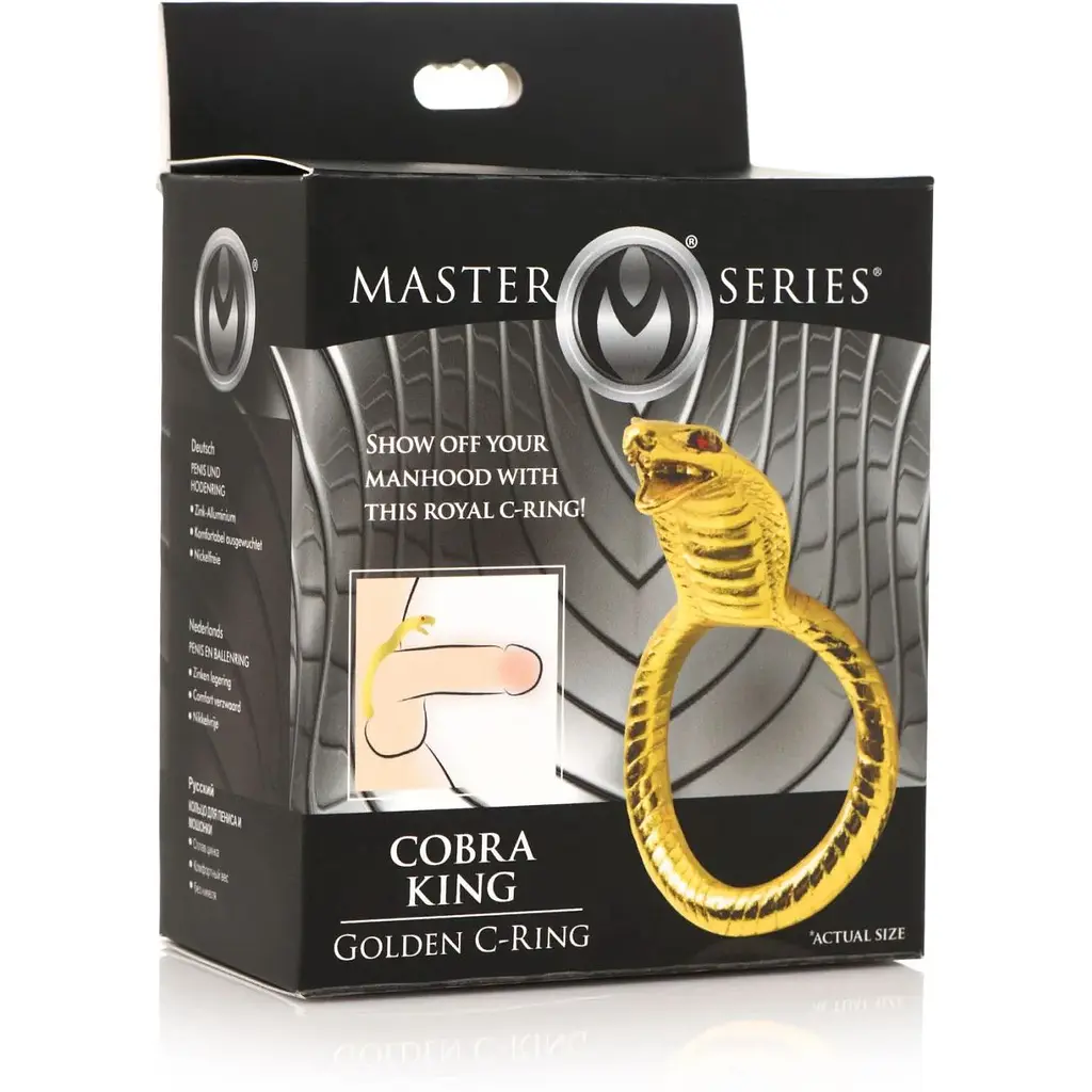 Ерекційне кільце Master Series Cobra King Golden Cock Ring - фото 5