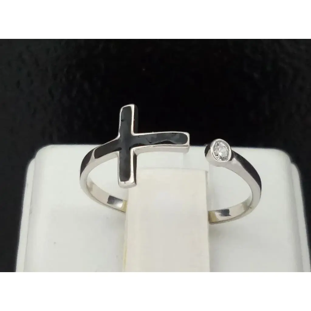 Срібне кільце Qvaliz з фіанітом і емаллю. 901-01115 - фото 4