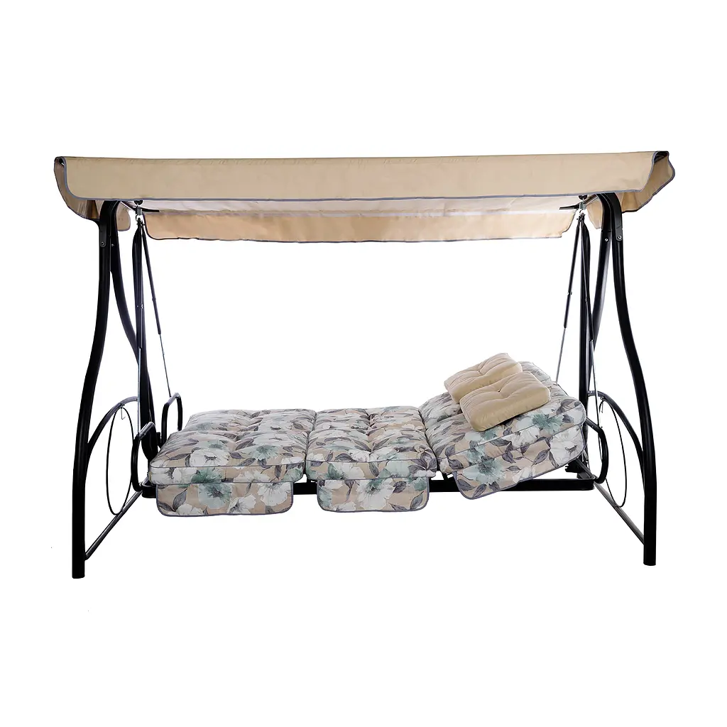 Садовая диван-качалка Ost-Fran Montreal лонета Меджик Аква/тексилк 2737 с сеткой - фото 6