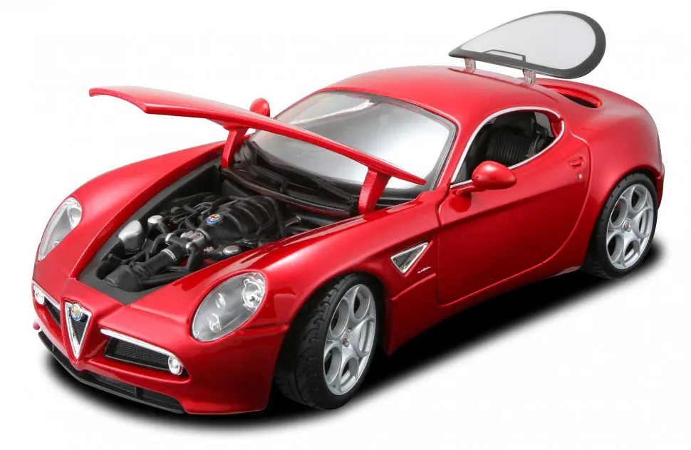 Автомодель - ALFA 8C COMPETIZIONE (2007) (червоний, 1:32) - фото 2