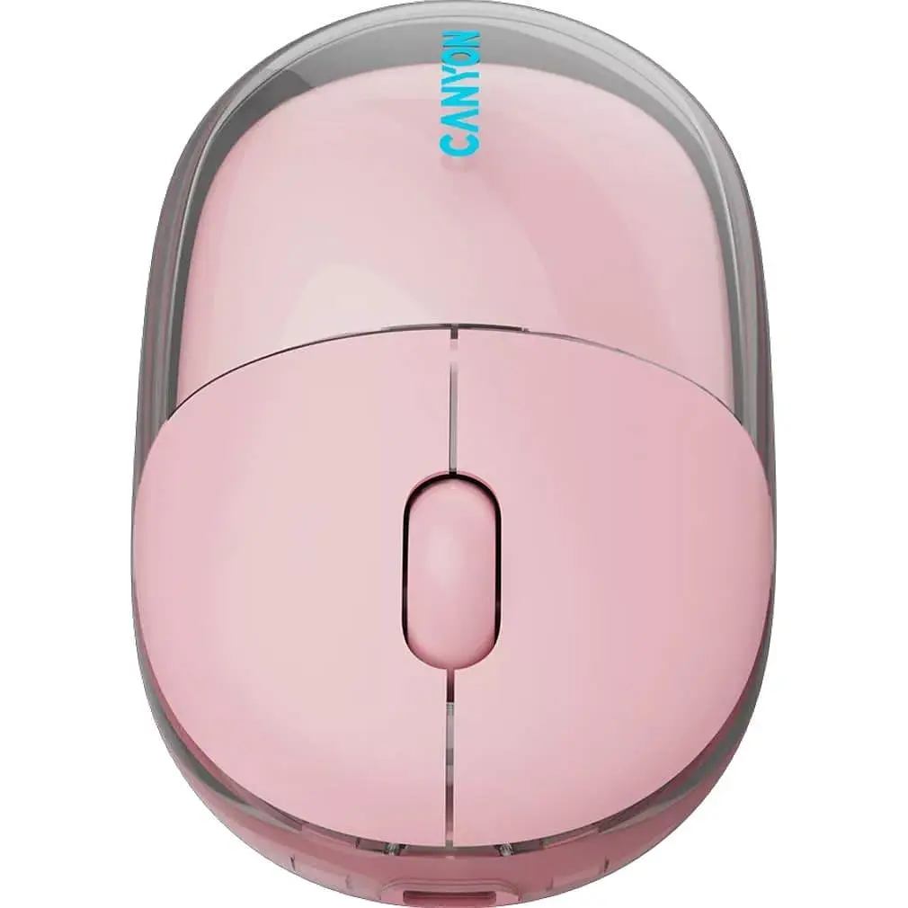 Мышь Canyon OnClick 24 BT/ Wireless Transparent/Pink (CNS-CMSW24P) - фото 7