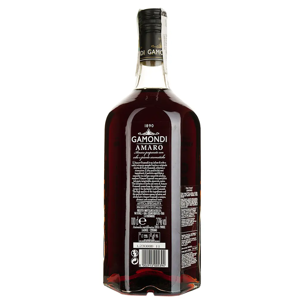 Ликер Gamondi Amaro, 27%, 1 л - фото 2