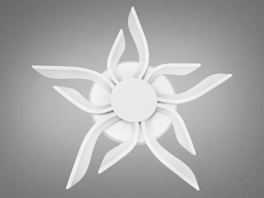 Стельовий світильник LED Diasha 2482/5+5WH, 82W, 3200K-6500K, білий метал, сучасний стиль, з пультом управління - фото 4