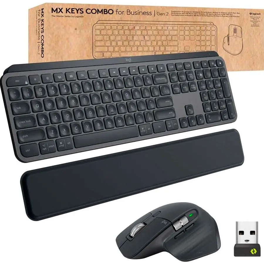 Комплект клавіатура + миша Logitech MX Keys Combo for Business Gen 2 Graphite [920-010933] [97392] - фото 12
