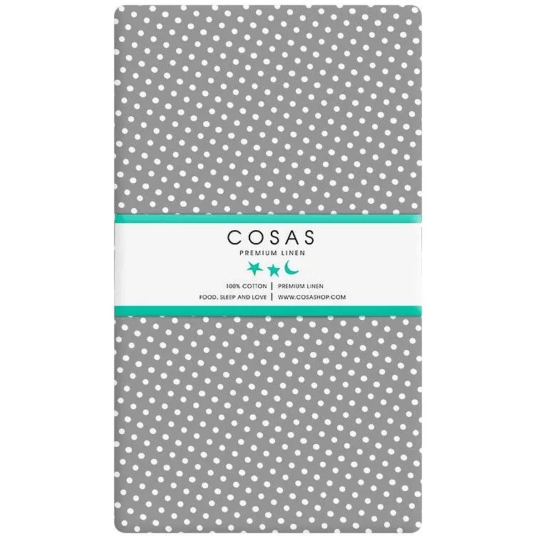Набір простирадл на резинці Cosas Zigzag & Dots 60х120х12 см (SetSheet_ZigBlueGrey_DropGWhite_120x60) - фото 3