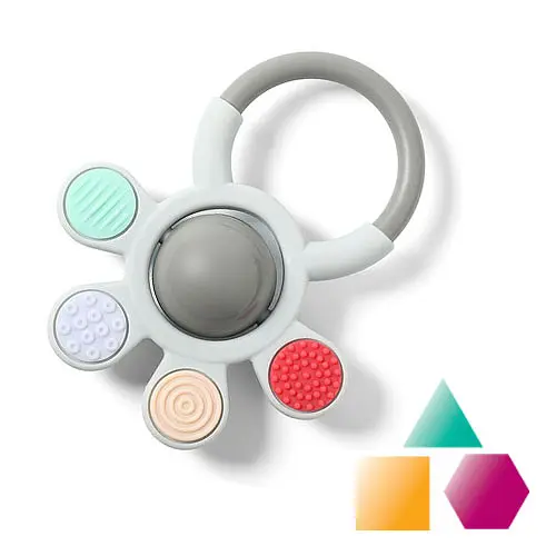 Прорізувач для зубів ортодонтичний силіконовий Ortho з брязкальцем BabyOno - фото 8