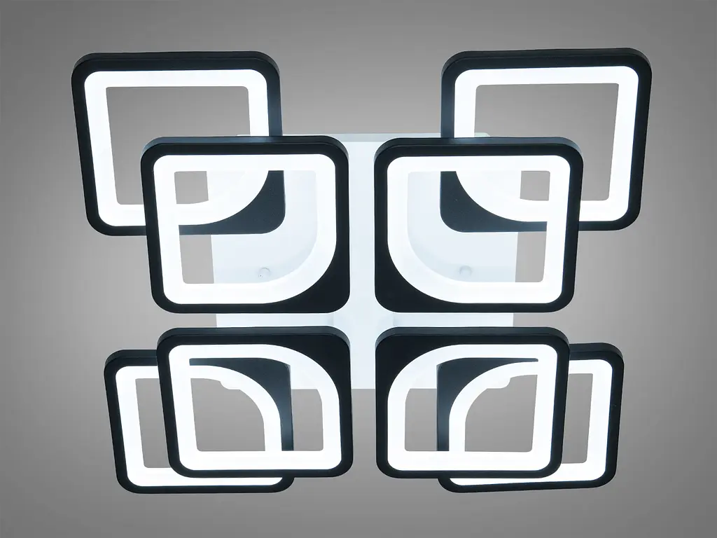 Светодиодная люстра смарт светильник с ИК пультом, 115W, черный - фото 3