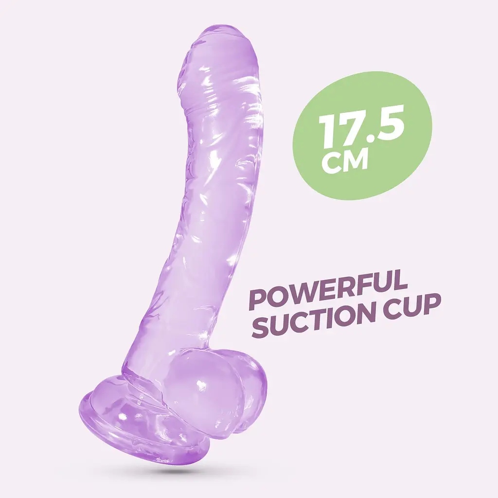 Фаллоимитатор Crushious Hudini Jelly 17.5 см (фиолетовый) - фото 19
