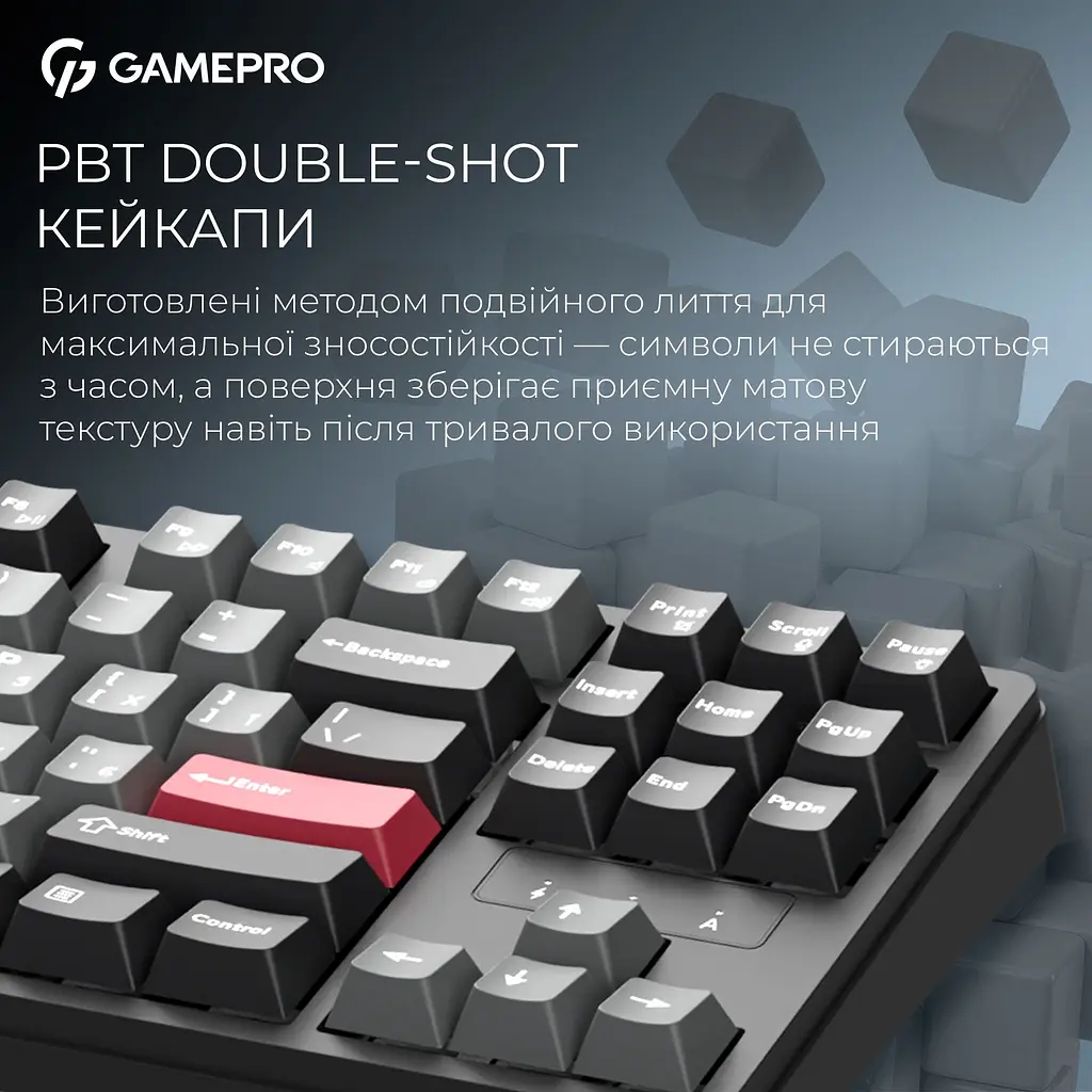 Клавиатура GamePro Asgard Ragnar Keychron Super Red Switch Wireless/Bluetooth/USB Black беспроводная (MK285BK) - фото 9