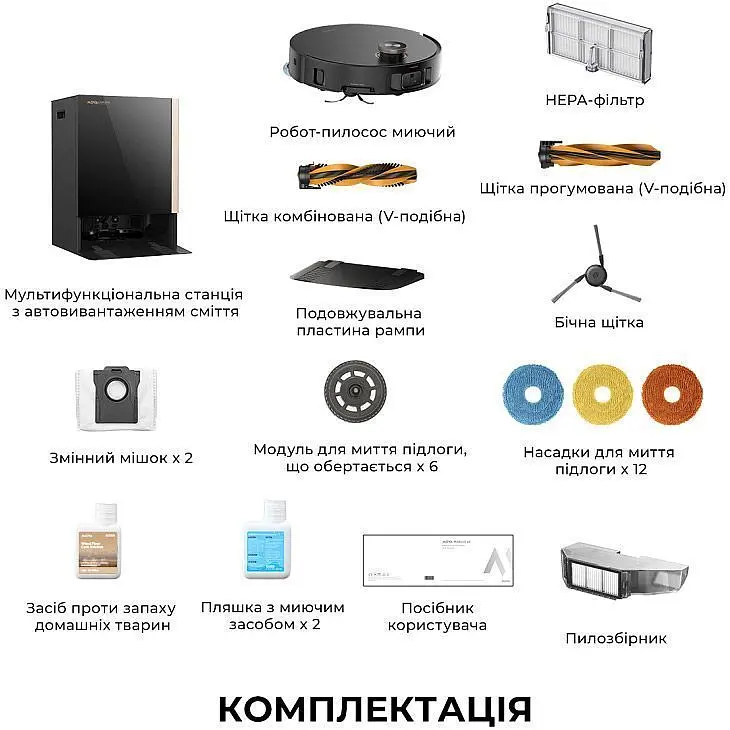 Робот-пилосос Mova MOBIUS 60 Black (RLV83LE) - фото 25