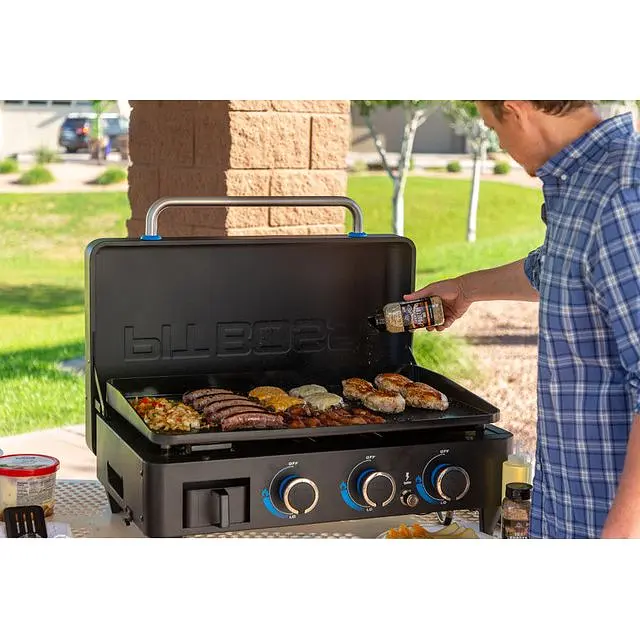 Портативный газовый гриль-планча Pit Boss Ultimate на 3 горелки, съемный, со столом (10810) - фото 5