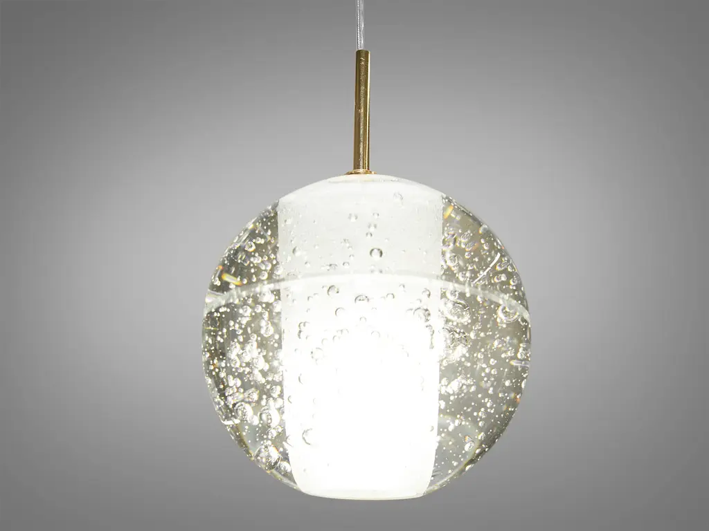 Потолочная люстра LED Diasha 3006/1G G4, 1 лампа, металл, стекло, современный стиль, регулировка высоты, IP20 - фото 3