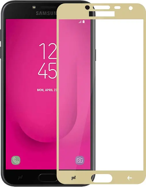 Захисне скло Tempered Glass 3D Full Glue Samsung Galaxy J4 2018 J400 gold - фото 2