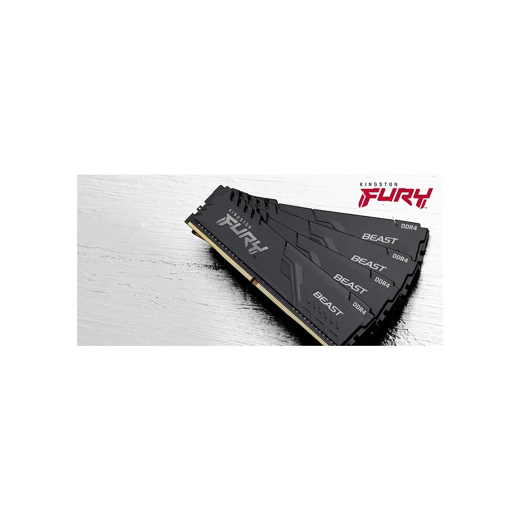 Модуль пам'яті для комп'ютера DDR4 32GB (2x16GB) 3200 MHz Beast Black Kingston Fury (ex.HyperX) (KF432C16BB1K2/32WP) - фото 5