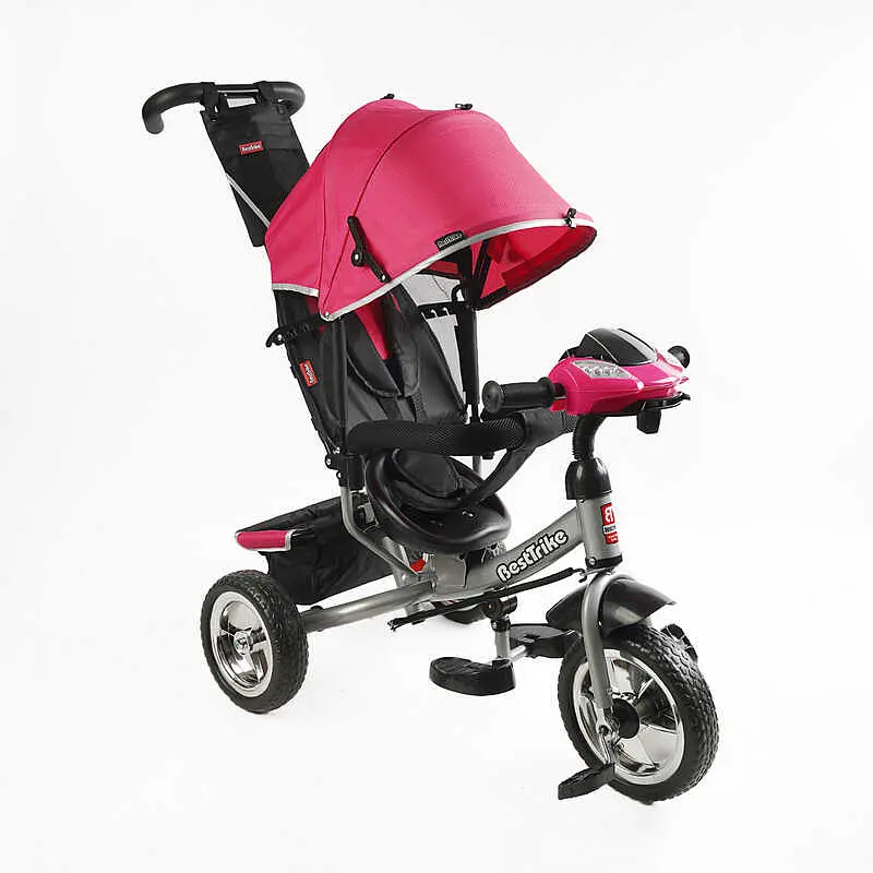 Велосипед триколісний Best Trike, колеса піна, переднє 25 см, заднє 20 см, музична фара, USB, Bluetooth 69-732 - фото 1