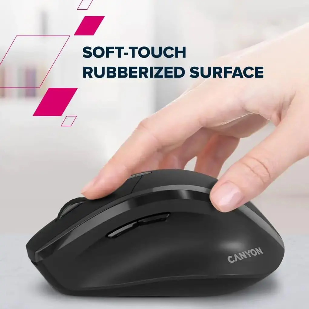 Мышь Canyon OnClick 17 Ergonomic Wireless Black (CNE-CMSW17B) - фото 10