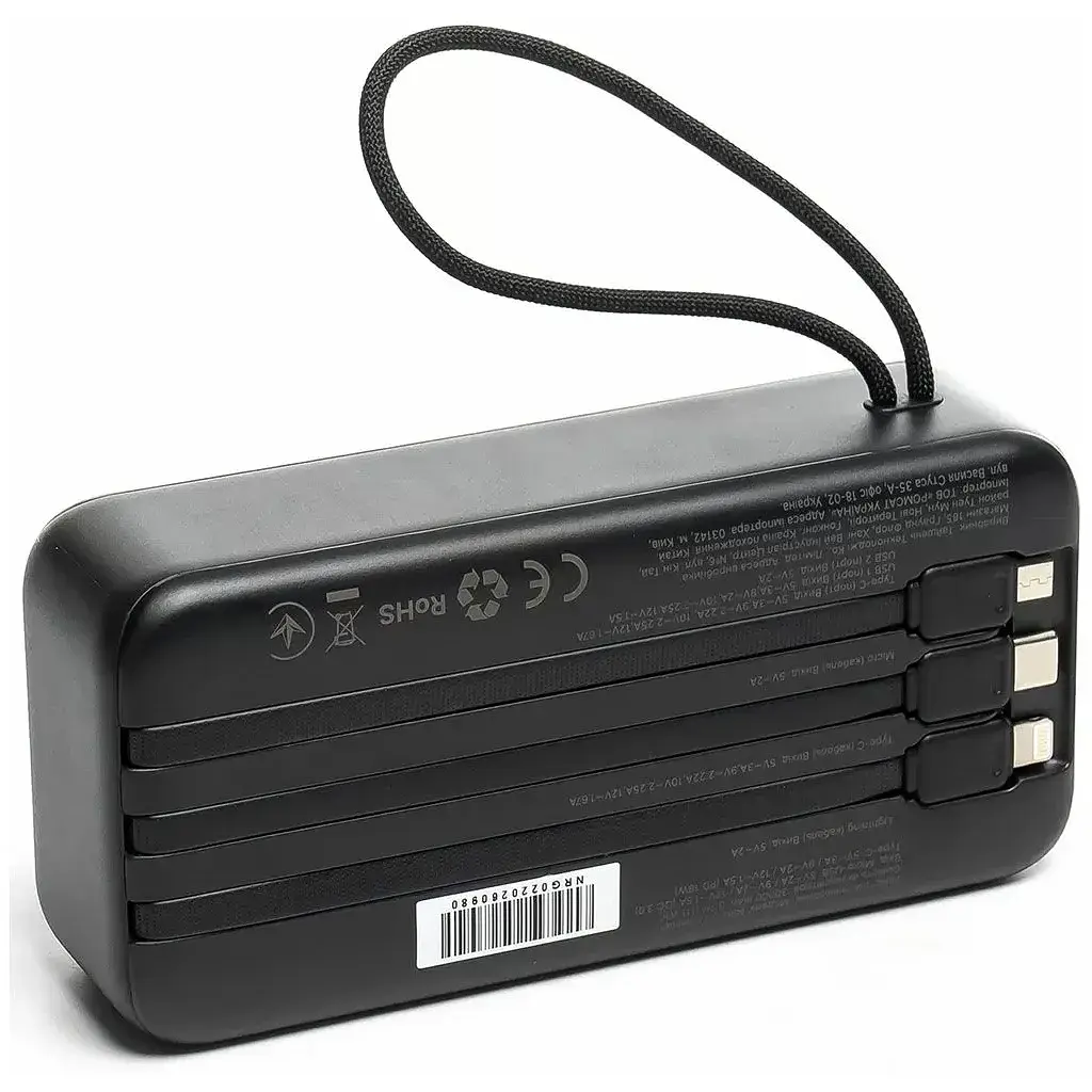 Батарея універсальна Hölmer NRG-02 Cheetah 30000mAh 22.5W Black (NRG-02 Cheetah) - фото 3