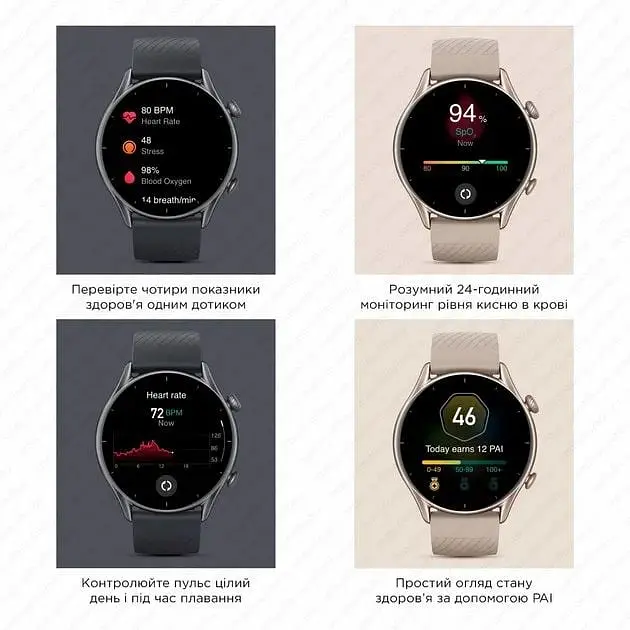 Смарт-годинник Amazfit GTR 3 Thunder Black - фото 8