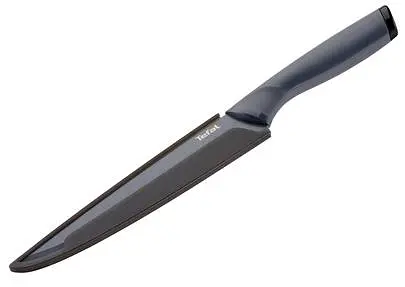 Ніж кухонний кухарський Tefal Fresh Kitchen з чохлом 20 см, нержавіюча сталь, пластик, чорний kuh0014563 - фото 2