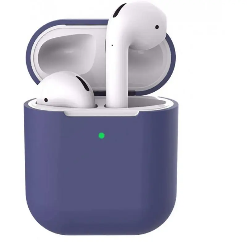 Чехол Apple для AirPods 2 New Silicone Case [Midnight Blue] [36519] - фото 2