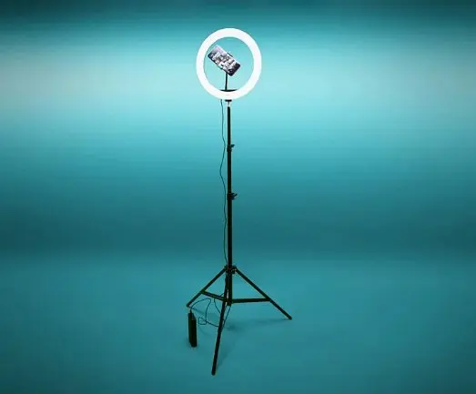 Лампа кільцева LED Ring Light 30 см зі штативом 210 см, тримачем телефона і регулюванням світла, 3 режими - фото 8