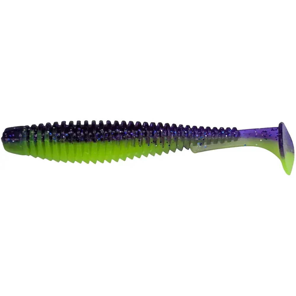 Силікон FishUP U-Shad 4" 221 - Violet/Lime (8шт/уп)