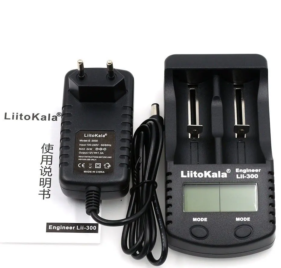 Зарядний пристрій LiitoKala Lii-300, 2x(Lion/NiMH/NiCd), Power Bank, discharge function, display (Lii-300) - фото 2